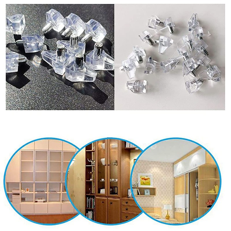 5mm Clear Shelf Support Pegs, Cabinet Shelf Pegs, Heavy Duty