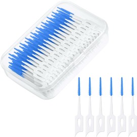 220 stück Interdentalbürsten Silikon Zahnzwischenraumbürsten Tragbarer Dual-Use Zahnseide Stick Interdentalbürste mit Box für Zahnreinigung zwischenräume Werkzeug
