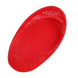 HYROOY Linen Fascinator Hat Base - Pillbox Hat - Percher Headwear - Elegant Fascinator - Red Blended