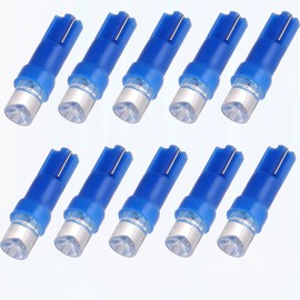cciyu 10 Pack Blue T5 74 73 Instrument Cluster Panel Gauge Dash LED Bulb light 17 57 37 T5 Diode Led Bulbs Replacement fit for Dashboard Gauge Light Speedometer Odometer Tachometer