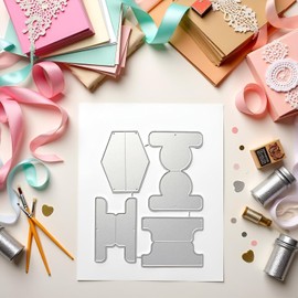 Tabs Die for Card Making, Scrapbooking Die-Cuts,Tabs Metal Cutting Dies Congratulations Die Cuts Birthday Embossing Stencils Template for DIY Scrap-Booking Decor Wedding Birthday Blessing Card