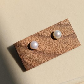 RueraHoo Freshwater Pearl Earrings for Women 925 Sterling Silver,Trendy Earstuds,Jewelry Gift