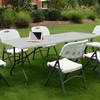 MoNiBloom 6Ft Folding Table, Heavy Duty Portable Plastic Dining Tables