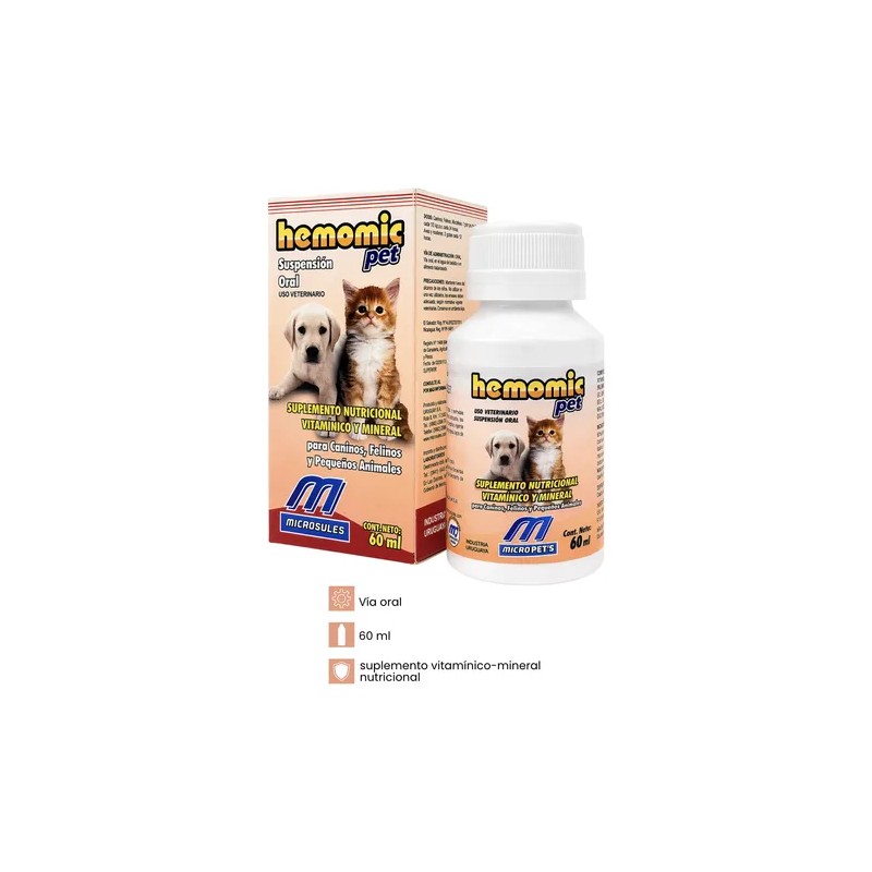 Hemomic Jarabe Vitaminas Y Minerales Perro / Gato Oral 60ml