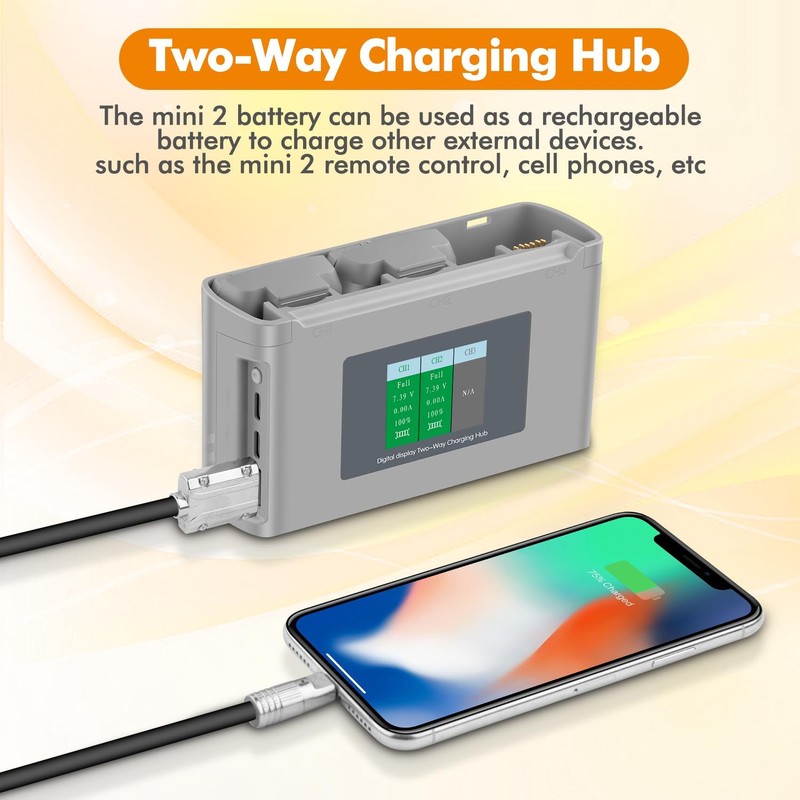 JHTC Mini 2 Battery Hub for DJI Mini 4K/2/SE/SE Drone,