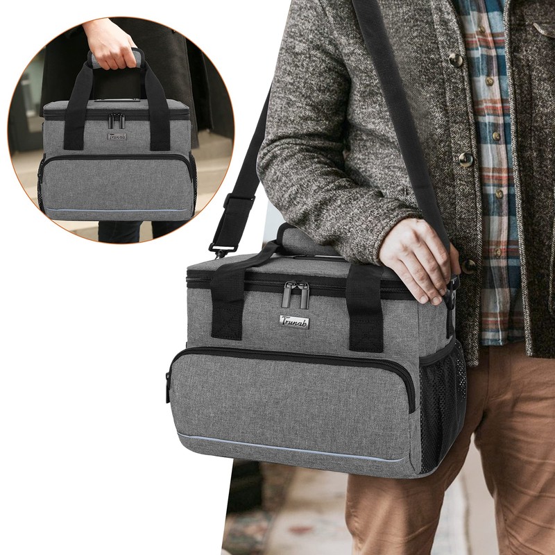 Trunab Reusable 6 Cups Drink Carrier for Delivery with Adjustable