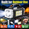 USB & Solar Rechargeable LED Flashlight with COB Side Light