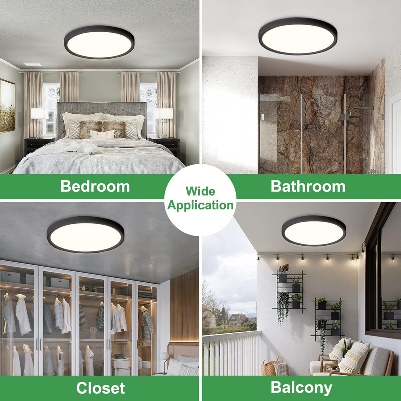 15.8 Inch Dimmable LED Flush Mount Ceiling Light, 32W, 3480LM,