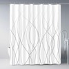 Punkray Ombre Grey Shower Curtain for Bathroom with Hooks Shower