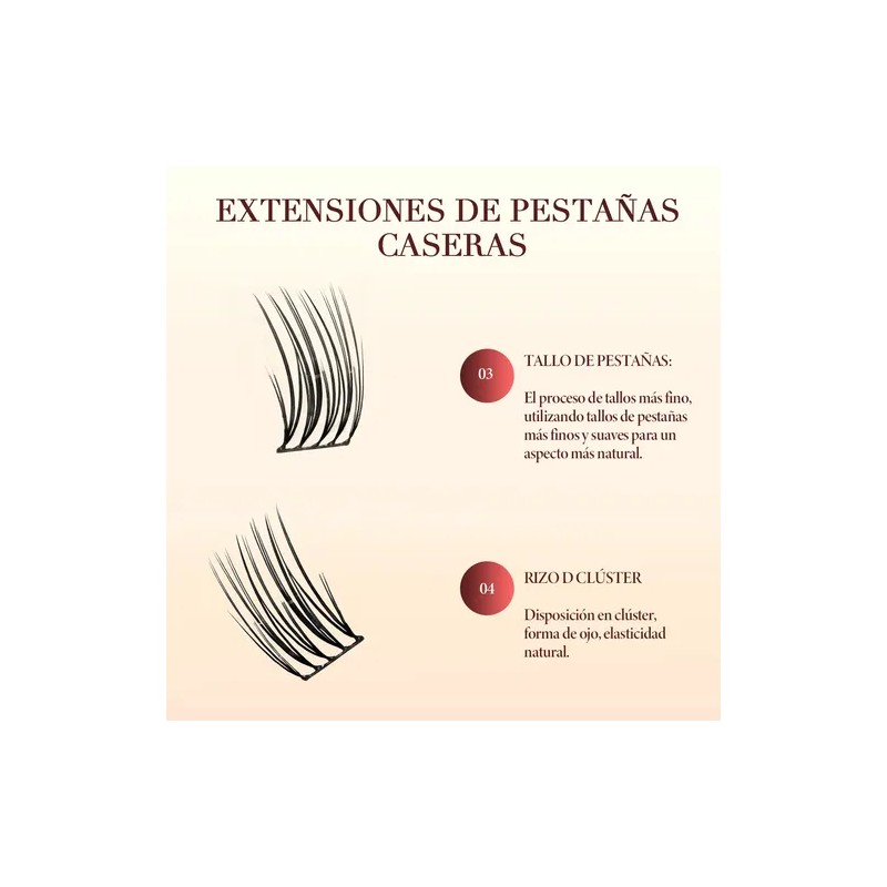 Pestañas Extensions Kit 144 Piezas H02 Curvatura D 8-18 Mm