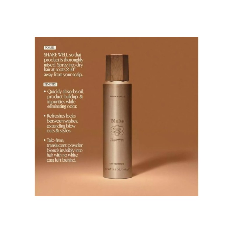 NEW~ Blake Brown Dry Shampoo 5.8 fl oz Amber Vanilla