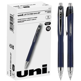 Uni-Ball Uni-Ball Jetstream RT 12 Pack, 0.7mm - Black Ballpoint Pens - Wirecutter Best Pen, School Pens, Ink Pens | Ballpoint Pen, Colored Pens, Fine Point, School Supplies