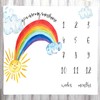 LYLYCTY Baby Monthly Milestone Blanket Wreath and Frame, Rainbow Sun