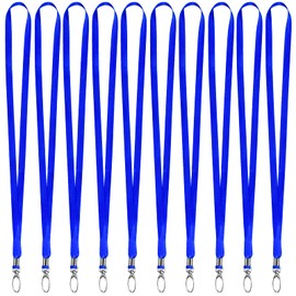 Lanyard, Pack of 20 Lanyards, Neck Strap, Office Badge Lanyards with Carabiner Hook for ID Sleeves, Card Holder, Keys, Women and Men, blue