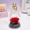 Yamonic Gifts for Mum Christmas, Eternal Rose in Glass Mum
