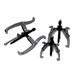 Grip 3 pc Heavy Duty 3-Jaw Gear Puller Set - 3", 4", 6" - Remove Gears, Pulleys, Bearings, Flywheels - 4 or 8 Jaw Configurations: Short, Standard, Long, Extra Long, Outside Garage, Workshop