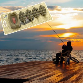 QSLKI 10 Pieces Carp Fishing Feeders Fishing Inline Feeders, Feeders And Moulds, With Fishing Weights 15g 20g 25g 35g 30g 40g 50g 60g,Flat Method Feeder For Fishing Feeder Bait Carp Fishing