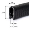 QWORK Black Edge Trim Large,1/4" Fits Edge (10 Feet Length)