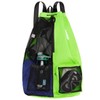 WANDF Swim Bag Mesh Drawstring Backpack with Wet Pocket Beach