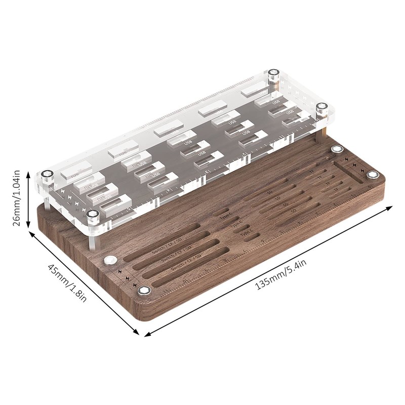 USB Organizer,40-Slots Wooden USB Flash Drive Case | TF Cards