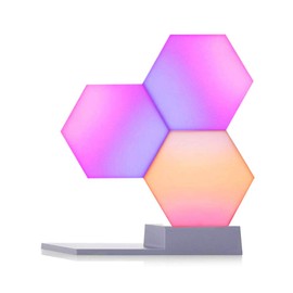 Cololight LED Panels (Pack of 3), Intelligent Changing Mood Lighting with 16 Million RGB Colours, Works with Alexa and Google Assistant, Polycarbonate, White