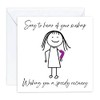 get well soon card Broken arm sorry about your mishap