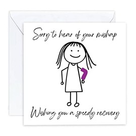 get well soon card Broken arm sorry about your mishap speedy recovery