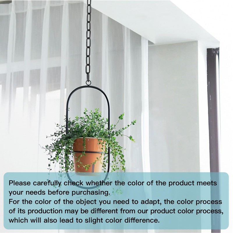 Helunsi Lighting Chain, 6 Feet Black Light Fixture Chain, Metal