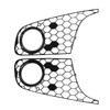 2pcs Front Bumper Fog Light Grille 5K0853665 Black Mesh Replacement