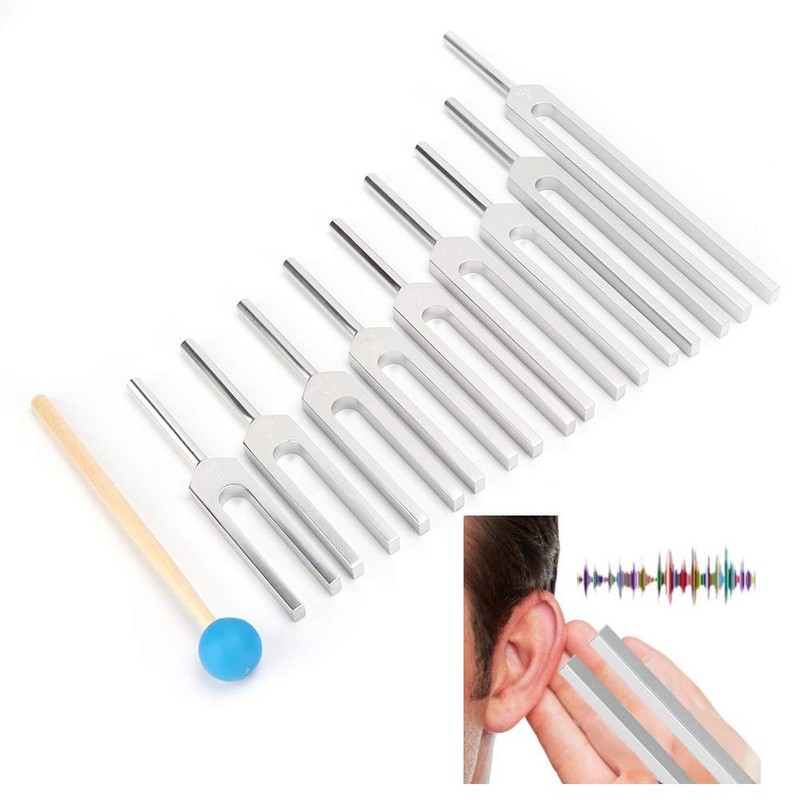 Tuning Fork, 9 Pcs 174/285/396/417/528/639/741/852/963HZ Tuning Fork Sound Healing Therapy