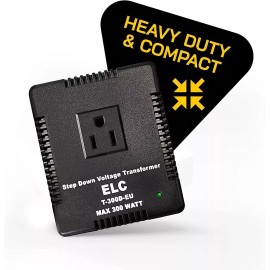 ELC 300-Watt Voltage Converter - Step Down - 220v to 110v / 240v to 120v Travel
