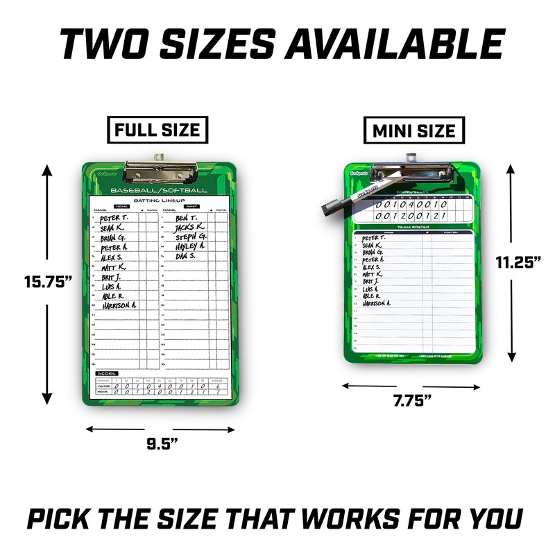 GoSports Dry Erase Coaches Board with 2 Dry Erase Pens