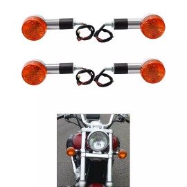 TCMT Front + Rear Turn Signal Amber Lights Fit For Kawasaki Vulcan 750 800 900 1500