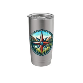 North Star Compass Rose Stainless Steel Insulated Tumbler