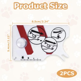 afhgdjr Pack of 2 tick cards, human, tick sling, tick card for humans, with magnifying glass, quickly and gently remove ticks from pets or humans