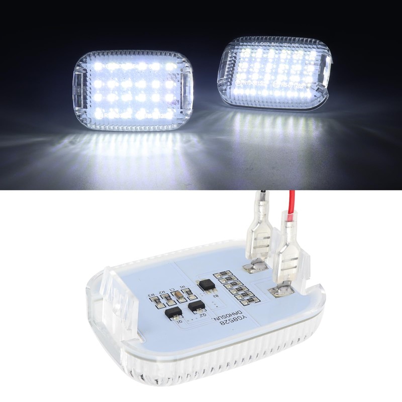 2PC Van Cargo Room LED Lights Pigtail Connector Wires Harness