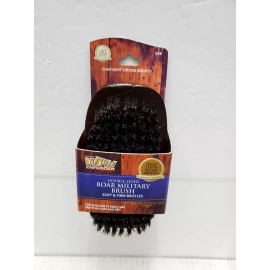 Firstline Wav Enforcer Double Sided Boar Fade Brush w/Soft&Firm Bristles Brown