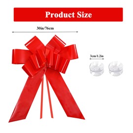 Large Car Bow, Large Red Bow for Car, 30 Inch Large Gift Bow, Giant Car Bow for Car Decoration, Large Bow for Car, Bicycle, Gift Packaging