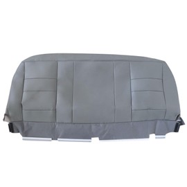 NLQR Back Car Seat Cover, Rear Bench Bottom Vinyl Cover Gray Compatible with Ford F250 F350 Lariat XL 2002 2003 2004 2005 2006 2007