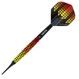 WINMAU Firestorm Flame 18g Barrel / 20g Total Weight Professional Tungsten Dart Set with Flights and Shafts