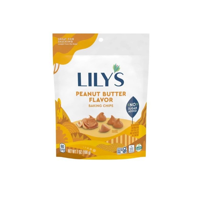 LILYS Peanut Butter Flavor Baking Chips, 7 oz, 3 Pack
