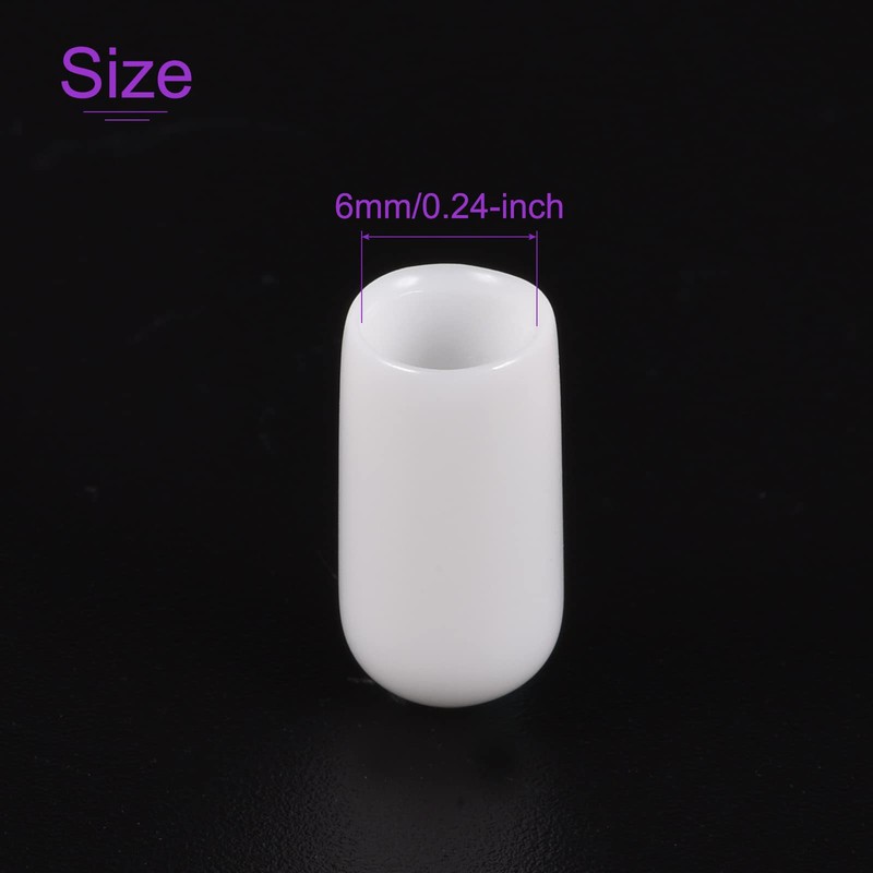 DMiotech 50pcs 6mm Inner Diameter White Screw Protector Rubber End