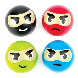 Baker Ross Palline Rimbalzine Ninja (pacco da 8)