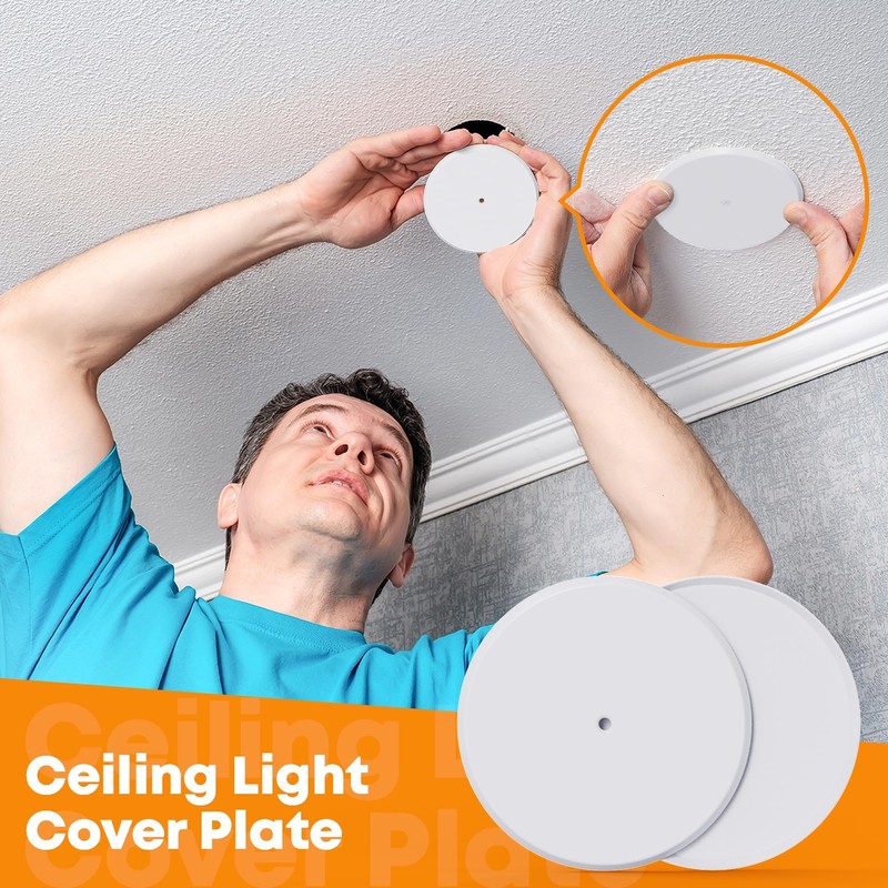 WunoShop 1 Pcs Ceiling Cover Plate, 5 inch Round Outlet
