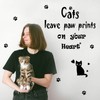 SUPERDANT Cats Wall Decals Black Cat Wall Stickers Cats Leave