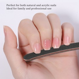 Aswalling 10 Double Sided 100/180 Grit/Bana Na Curved Nail Files Uk Emery Board