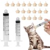 18Pcs Pet Feeding Nipple, Puppy Syringe Feeder with 4PCS Dispenser(5ml