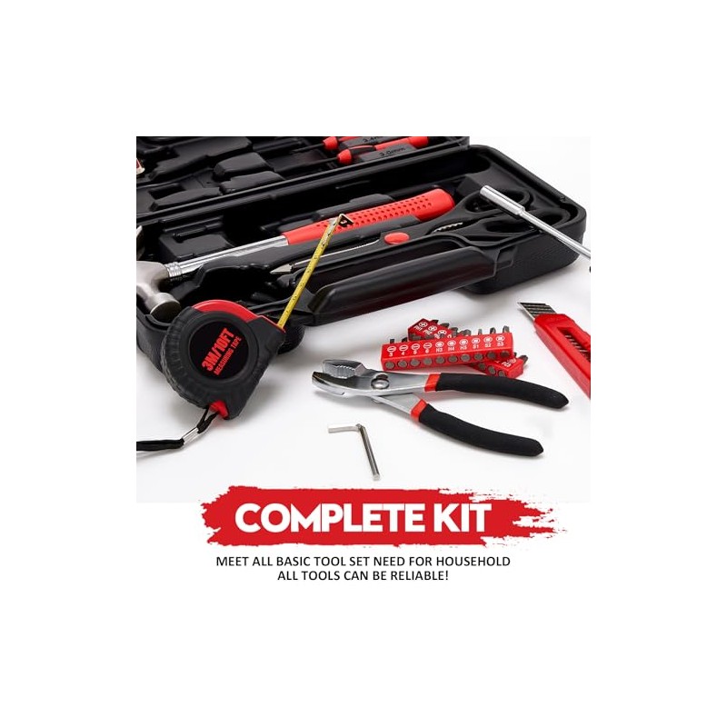 WGGE 39-Piece Home Tool Set with Compact Storage Case