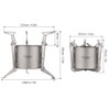TOMSHOO Titanium Alcohol Stove with Foldable Legs and Pot Supports