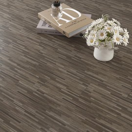 VEELIKE Peel and Stick Floor Tile Waterproof Vinyl Plank Flooring Taupe Brown Wood Laminate Flooring 32-Planks Self Adhesive Renter Friendly Vinyl Floor Tiles for Bathroom Bedroom Living Room 6''x36''